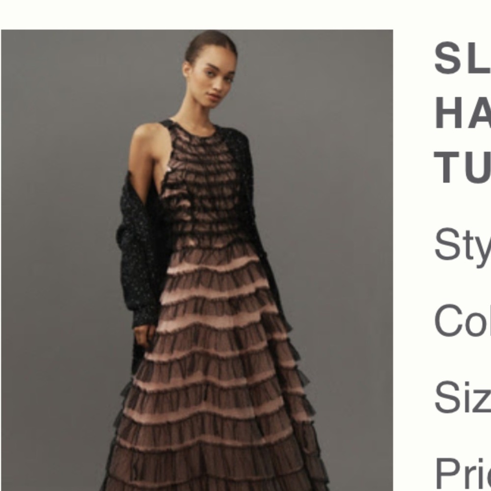 Anthropologie Black and Pink Strapless Dress